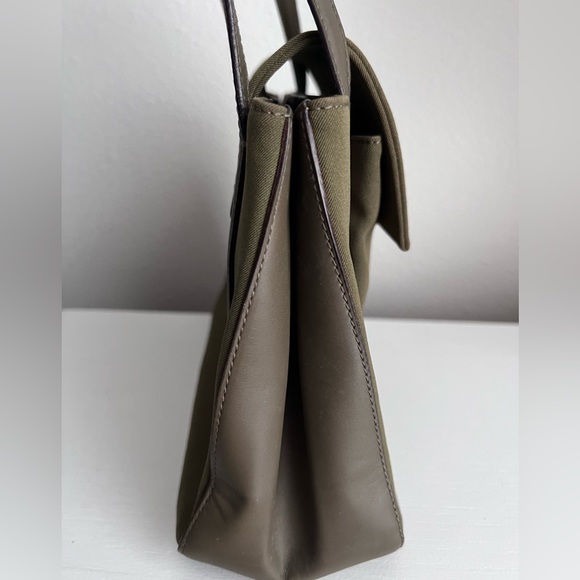 Salvatore Ferragamo Canvas Navy Green Handbag Authentic - Picture 6 of 15